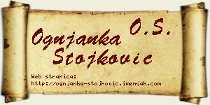 Ognjanka Stojković vizit kartica